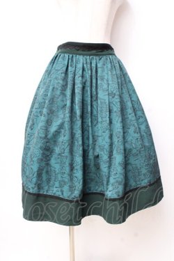 画像1: axes femme POETIQUE / 不思議の国のアリススカート  グリーン Y-25-09-29-153-AX-SK-SZ-ZY