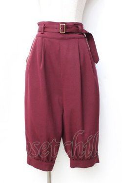 画像1: axes femme / カボチャハーフパンツ  ワイン Y-25-09-29-155-AX-PA-SZ-ZY