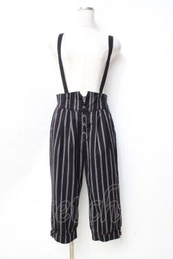 画像1: axes femme POETIQUE / サス付きハーフパンツ  黒 Y-25-09-29-156-AX-PA-SZ-ZY