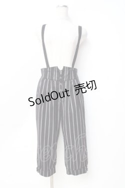 画像1: 【SALE】axes femme POETIQUE / サス付きハーフパンツ  黒 Y-25-09-29-156-AX-PA-SZ-ZT404