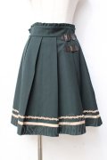 axes femme / サイドベルトプリーツスカート  グリーン Y-25-09-29-165-AX-SK-SZ-ZY