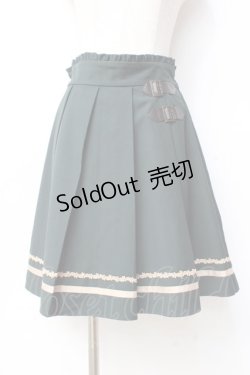 画像1: axes femme / サイドベルトプリーツスカート  グリーン Y-25-09-29-165-AX-SK-SZ-ZY