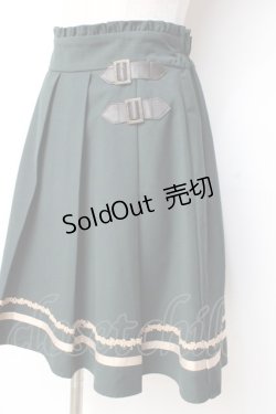 画像3: axes femme / サイドベルトプリーツスカート  グリーン Y-25-09-29-165-AX-SK-SZ-ZY