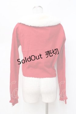 画像2: LIZ LISA / 襟付ファーカーディガン 0 アカ Y-25-09-29-170-LO-TO-SZ-ZY