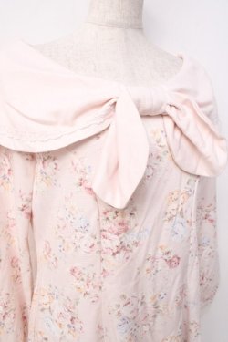 画像3: LIZ LISA / BIG襟リボン花柄ワンピース 0 ピンク Y-25-09-29-174-LO-OP-SZ-ZY