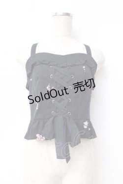 画像1: LIZ LISA / 小花刺繍ビスチェ 0 紺 Y-25-09-29-180-LO-TO-SZ-ZI