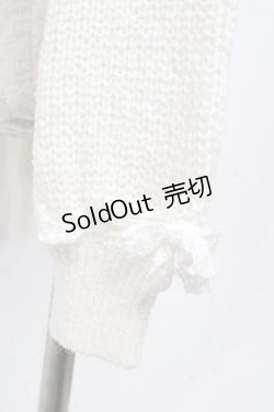 画像3: LIZ LISA / リボン通しフラワーニットトップス 0 オフ白 Y-25-09-29-186-LO-TO-SZ-ZI