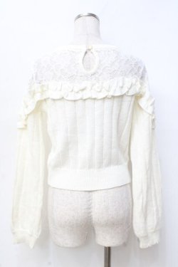 画像2: LIZ LISA / フラワー刺繍フリルニットトップス 0 アイボリー Y-25-09-29-188-LO-TO-SZ-ZY