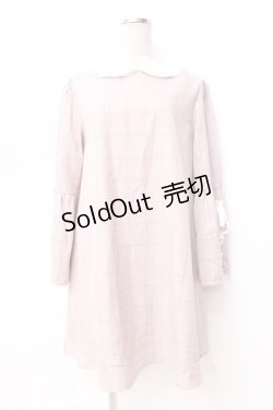 画像1: LIZ LISA / 襟付グレンチェックワンピース 0 ピンク Y-25-09-29-191-LO-OP-SZ-ZI