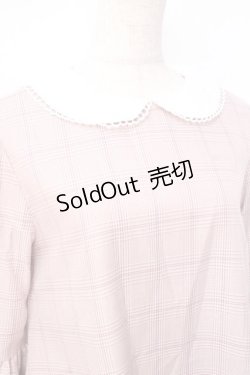 画像4: LIZ LISA / 襟付グレンチェックワンピース 0 ピンク Y-25-09-29-191-LO-OP-SZ-ZI