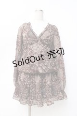 LIZ LISA / パッチワーク柄チェックシフォンワンピース 0 ブラウン Y-25-09-29-193-LO-OP-SZ-ZI