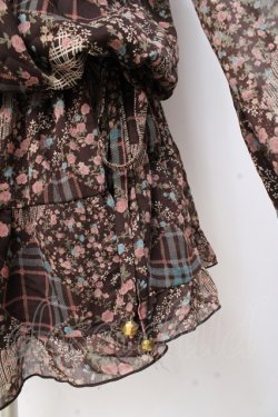 画像3: LIZ LISA / パッチワーク柄チェックシフォンワンピース 0 ブラウン Y-25-09-29-193-LO-OP-SZ-ZY