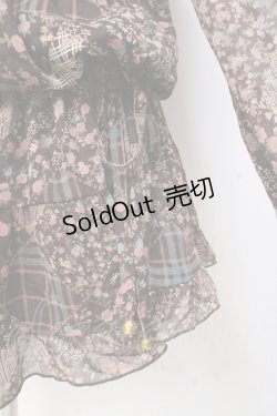 画像3: LIZ LISA / パッチワーク柄チェックシフォンワンピース 0 ブラウン Y-25-09-29-193-LO-OP-SZ-ZI