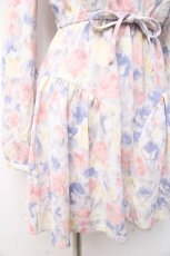 画像4: LIZ LISA / 水彩花柄ワンピース 0 サックス Y-25-09-29-194-LO-OP-SZ-ZI (4)
