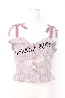 画像1: LIZ LISA / チェックビスチェ 0 ボルドー Y-25-09-29-196-LO-TO-SZ-ZY