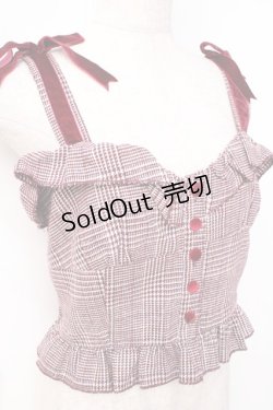 画像3: LIZ LISA / チェックビスチェ 0 ボルドー Y-25-09-29-196-LO-TO-SZ-ZY