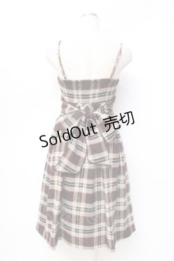 画像2: LIZ LISA / チェック柄ウールキャミワンピース 0 ブラウン Y-25-09-29-201-LO-OP-SZ-ZY