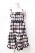 LIZ LISA doll / チェックワンピース  黒 Y-25-09-29-203-LO-OP-SZ-ZY