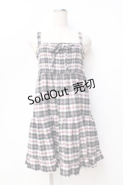画像1: LIZ LISA doll / チェックワンピース  黒 Y-25-09-29-203-LO-OP-SZ-ZI