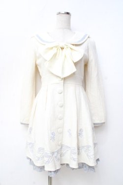 画像1: LIZ LISA / リボン刺繍ワンピース 0 オフ白 Y-25-09-29-206-LO-OP-SZ-ZY