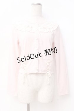 画像1: LIZ LISA / ストライプリボンカーディガン 0 ピンク Y-25-09-29-214-LO-TO-SZ-ZY