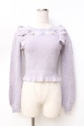 LIZ LISA / フラワービジュニットトップス 0 ラベンダー Y-25-09-29-219-LO-TO-SZ-ZY