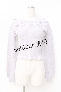 画像1: LIZ LISA / フラワービジュニットトップス 0 ラベンダー Y-25-09-29-219-LO-TO-SZ-ZI