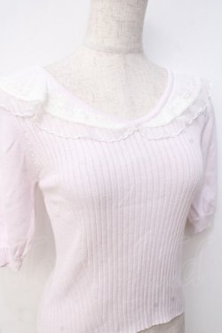 画像3: LIZ LISA / 襟レースリブニット 0 ピンク Y-25-09-29-223-LO-TO-SZ-ZY