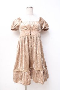 LIZ LISA / ベロアワンピース 0 ゴールド Y-25-09-29-226-LO-OP-SZ-ZT202