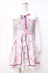 LIZ LISA / 衿エコファーローズ柄ワンピース 0 ラベンダー Y-25-09-29-229-LO-OP-SZ-ZI