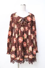 LIZ LISA / ローズ×ドットワンピース 0 ブラウン Y-25-09-29-230-LO-OP-SZ-ZI