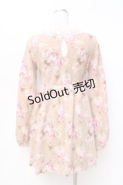 画像2: LIZ LISA / 花柄起毛ワンピース 0 ベージュ Y-25-09-29-231-LO-OP-SZ-ZI