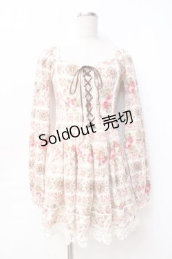 画像1: LIZ LISA / 花柄起毛ワンピース 0 アイボリー Y-25-09-29-233-LO-OP-SZ-ZY
