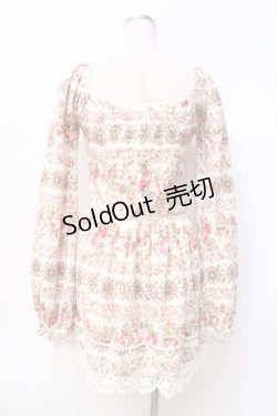 画像2: LIZ LISA / 花柄起毛ワンピース 0 アイボリー Y-25-09-29-233-LO-OP-SZ-ZY