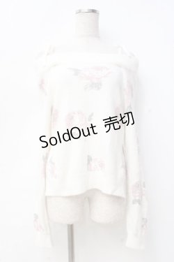画像1: LIZ LISA / 花アンゴラトップス 0 アイボリー Y-25-09-29-235-LO-TO-SZ-ZY
