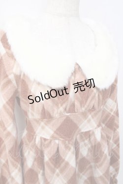 画像3: LIZ LISA / 衿ファーチェック柄起毛ワンピース 0 ブラウン Y-25-09-29-240-LO-OP-SZ-ZY