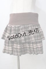 LIZ LISA / チェック柄ティアードミニスカート 0 ブラウン Y-25-09-29-246-LO-SK-SZ-ZY