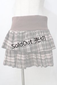 LIZ LISA / チェック柄ティアードミニスカート 0 ブラウン Y-25-09-29-246-LO-SK-SZ-ZY
