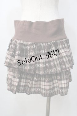 画像2: LIZ LISA / チェック柄ティアードミニスカート 0 ブラウン Y-25-09-29-246-LO-SK-SZ-ZY