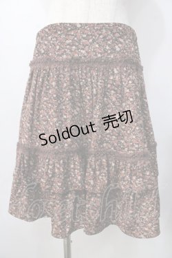 画像1: LIZ LISA / 小花柄ベルベットスカート 0 ブラウン Y-25-09-29-247-LO-SK-SZ-ZY