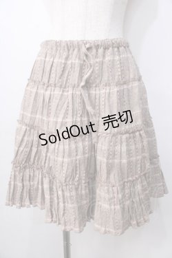 画像1: LIZ LISA / チェック柄ティアードスカート 0 ブラウン Y-25-09-29-249-LO-SK-SZ-ZI