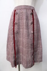 LIZ LISA / スカラップチェックスカート 0 ボルドー Y-25-09-29-256-LO-SK-SZ-ZI