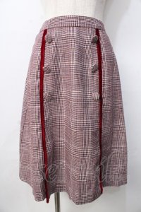LIZ LISA / スカラップチェックスカート 0 ボルドー Y-25-09-29-256-LO-SK-SZ-ZI