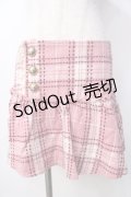 LIZ LISA / チェック柄ローウエストスカート 0 ピンク Y-25-09-29-261-LO-SK-SZ-ZY
