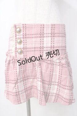 画像1: LIZ LISA / チェック柄ローウエストスカート 0 ピンク Y-25-09-29-261-LO-SK-SZ-ZY