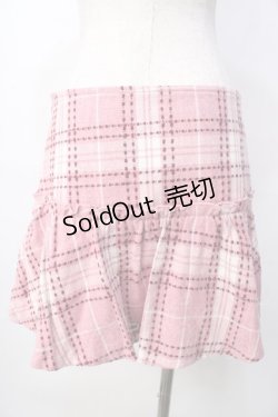 画像2: LIZ LISA / チェック柄ローウエストスカート 0 ピンク Y-25-09-29-261-LO-SK-SZ-ZY