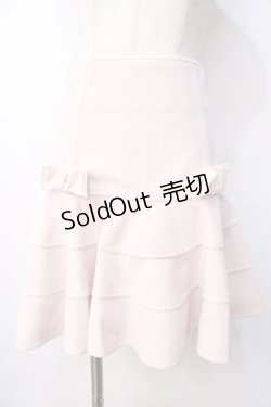 画像1: LIZ LISA / リボン付ハイウエストウールスカート 0 ピンク Y-25-09-29-262-LO-SK-SZ-ZY