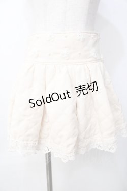 画像1: LIZ LISA / お花モチーフ付きキルティングスカパン 0 生成り Y-25-09-29-266-LO-PA-SZ-ZY