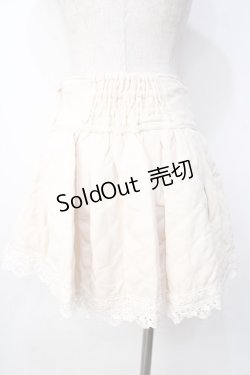 画像2: LIZ LISA / お花モチーフ付きキルティングスカパン 0 生成り Y-25-09-29-266-LO-PA-SZ-ZY