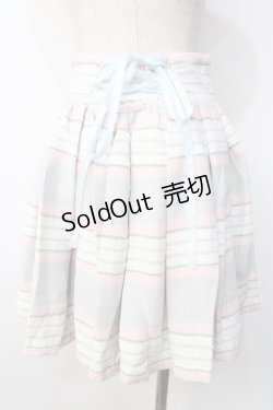 画像2: LIZ LISA / ハイウエストボーダースカート 0 グレー Y-25-09-29-277-LO-SK-SZ-ZY